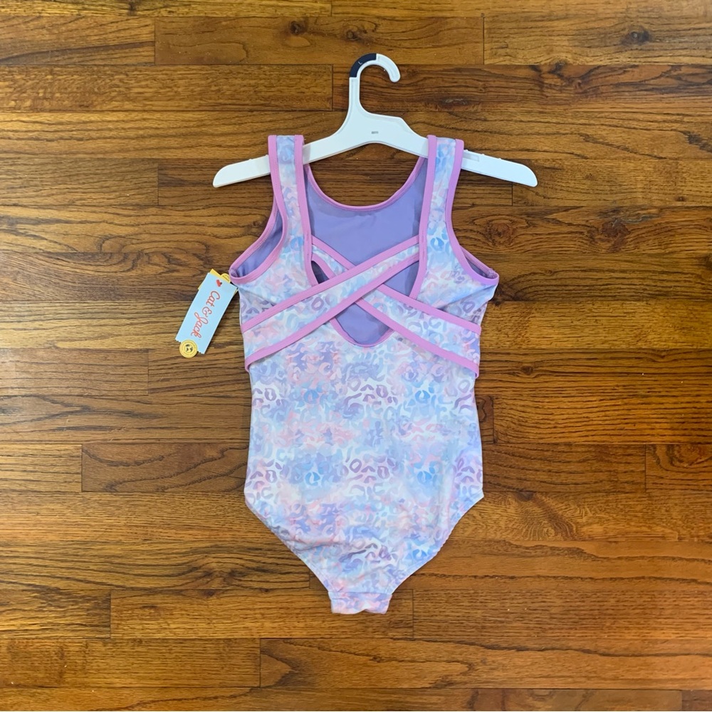 Girls Gymnastics Leopard Print Pull-On Leotard Cat & Jack Pink & Purple 
NWT NEW - Picture 13 of 16
